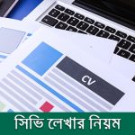 সিভি লেখার নিয়ম