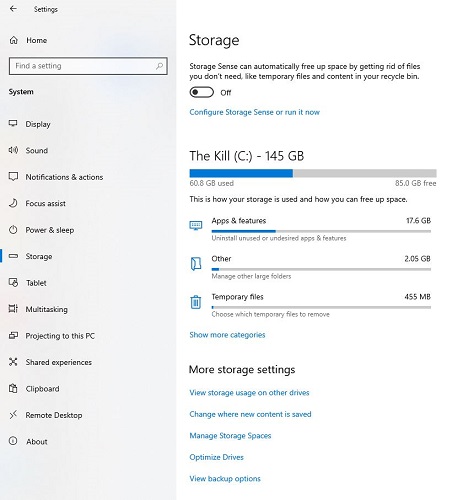 ধাপ ১ঃ স্টোরেজ (Storage) সেটিংস চালু করুন 