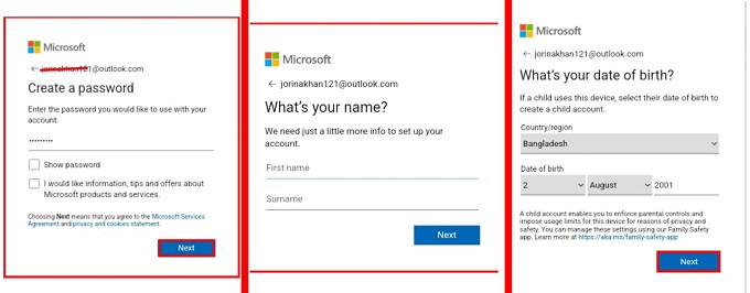 আউটলুক (Outlook) ইমেইল আইডি খোলার নিয়ম। ধাপঃ ২